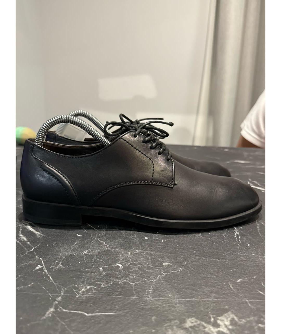 ERMENEGILDO ZEGNA XXX Черные кожаные туфли, фото 7