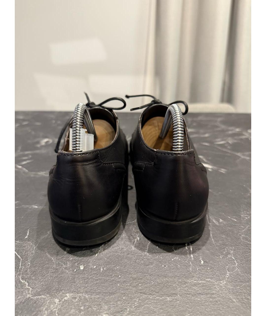 ERMENEGILDO ZEGNA XXX Черные кожаные туфли, фото 3