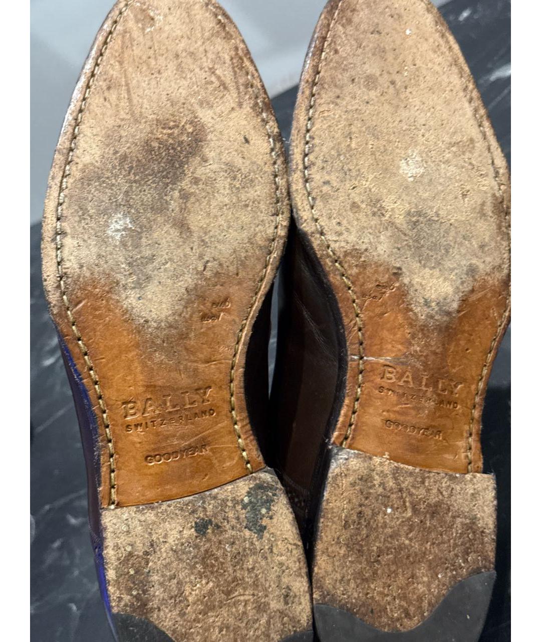 BALLY Коричневые кожаные туфли, фото 4