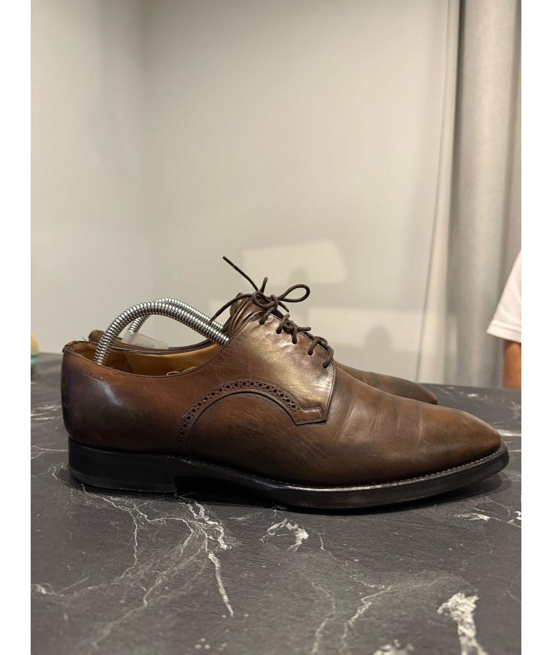 BALLY Коричневые кожаные туфли, фото 5
