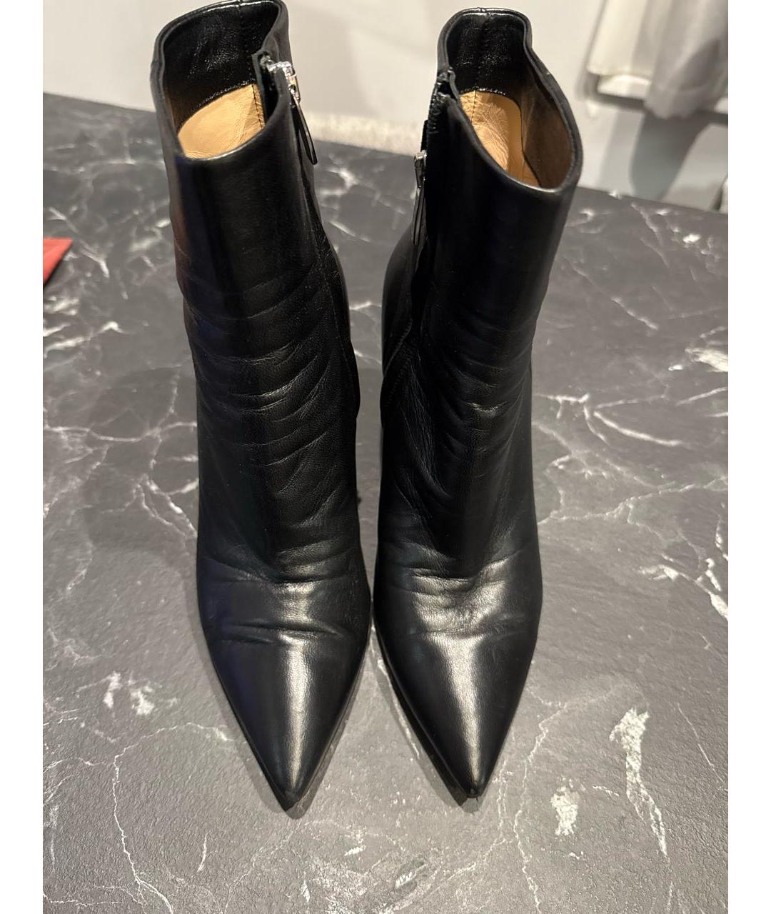GIANVITO ROSSI Черные кожаные полусапоги, фото 2