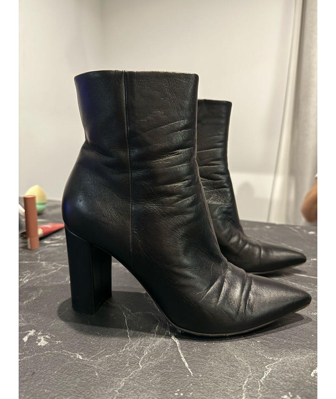 GIANVITO ROSSI Черные кожаные полусапоги, фото 6