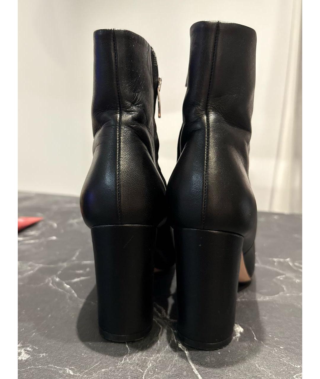 GIANVITO ROSSI Черные кожаные полусапоги, фото 3