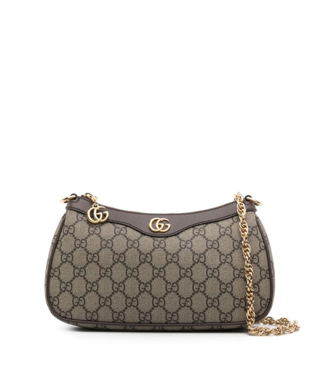 GUCCI Бежевая сумка через плечо из канвы, фото 1