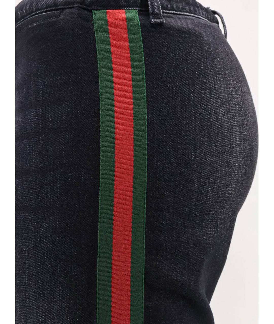GUCCI Черные хлопковые джинсы клеш, фото 3