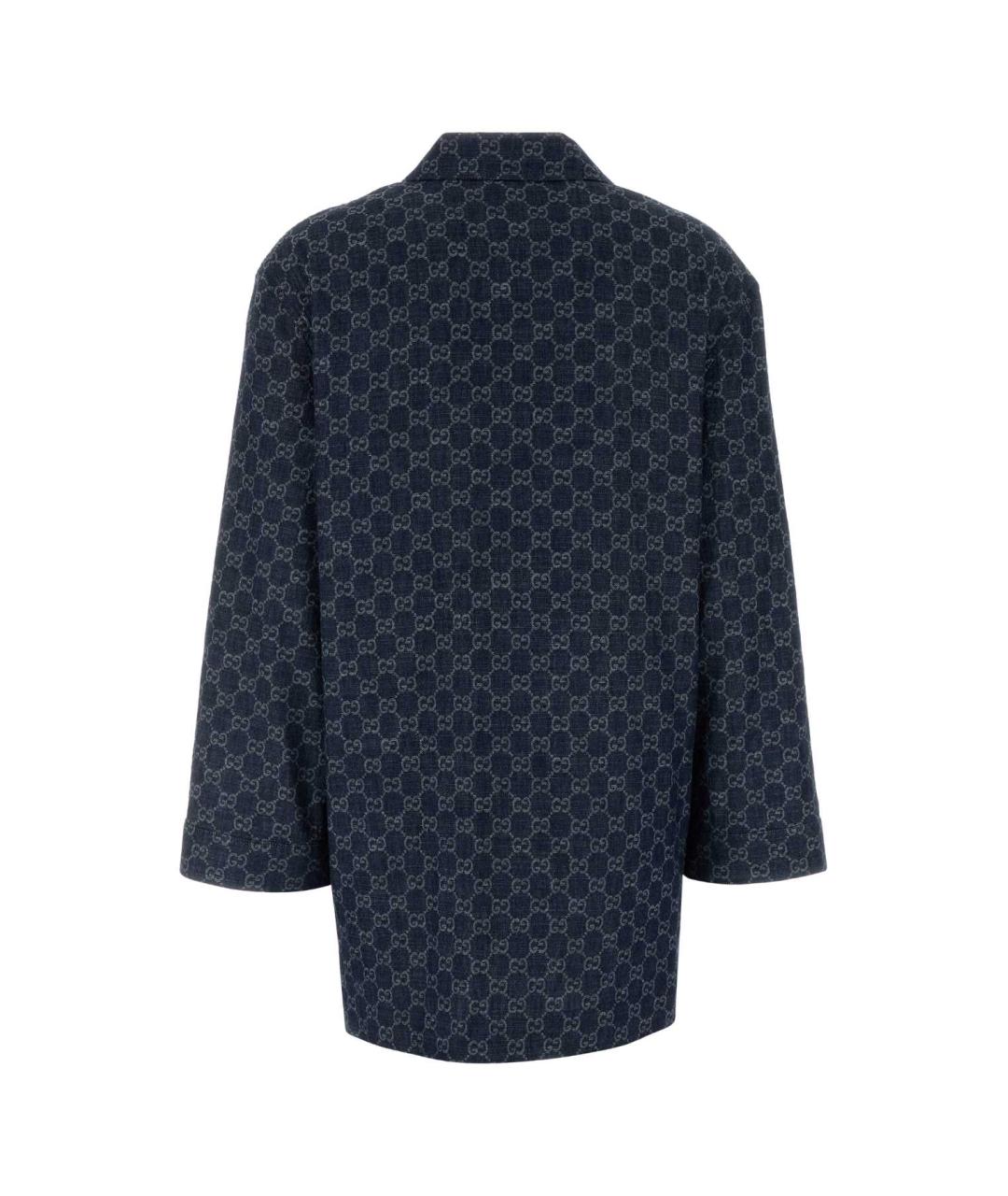 GUCCI Синее хлопковое пальто, фото 2