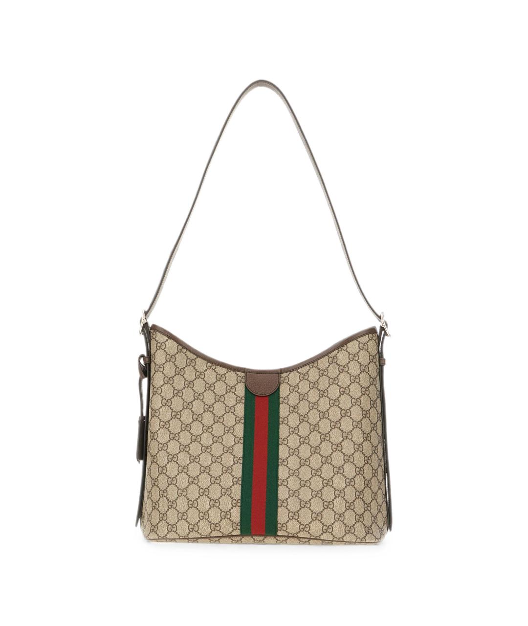 GUCCI Бежевая сумка через плечо из канвы, фото 3