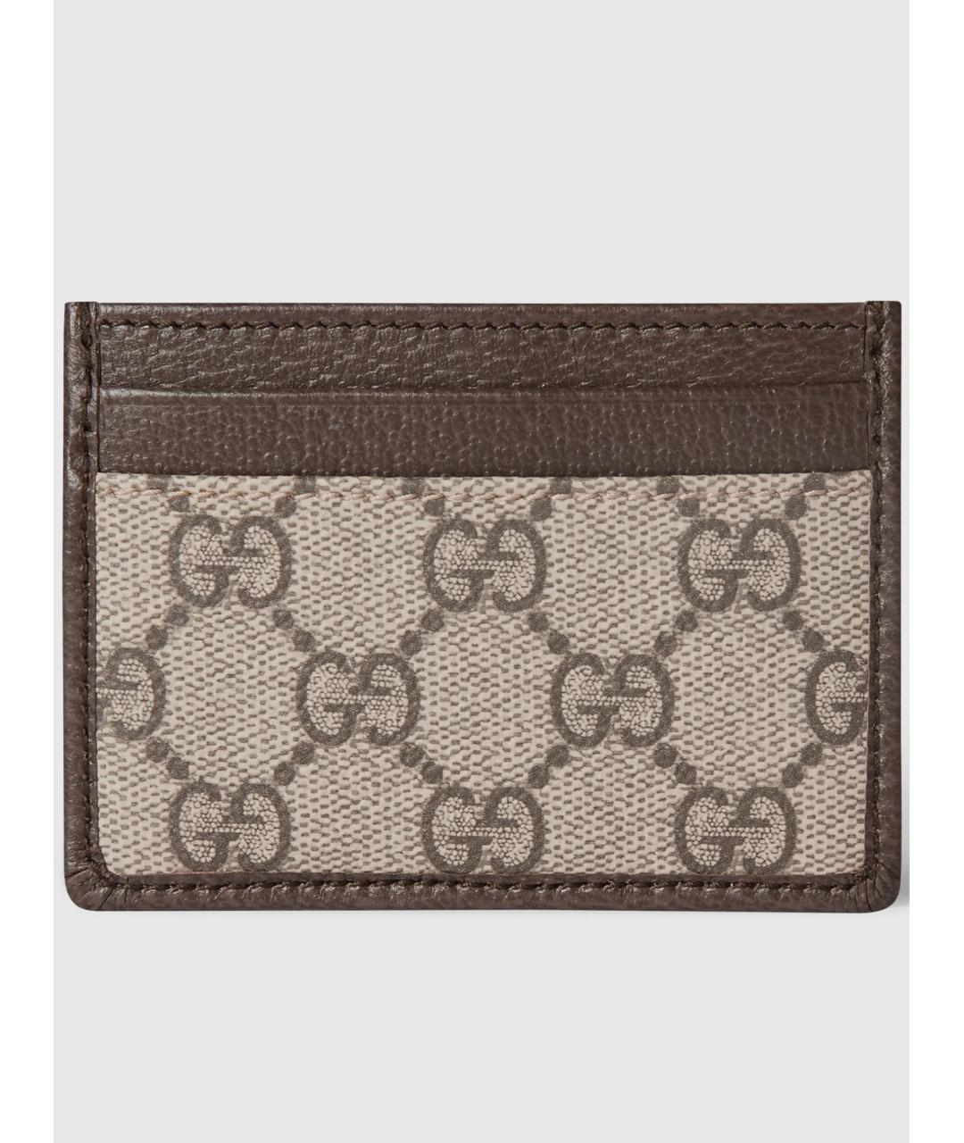 GUCCI Коричневый кожаный кардхолдер, фото 4