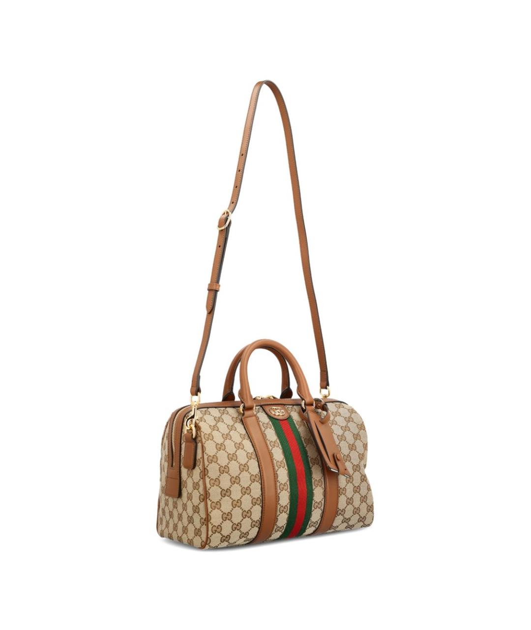 GUCCI Бежевая жаккардовая сумка тоут, фото 4