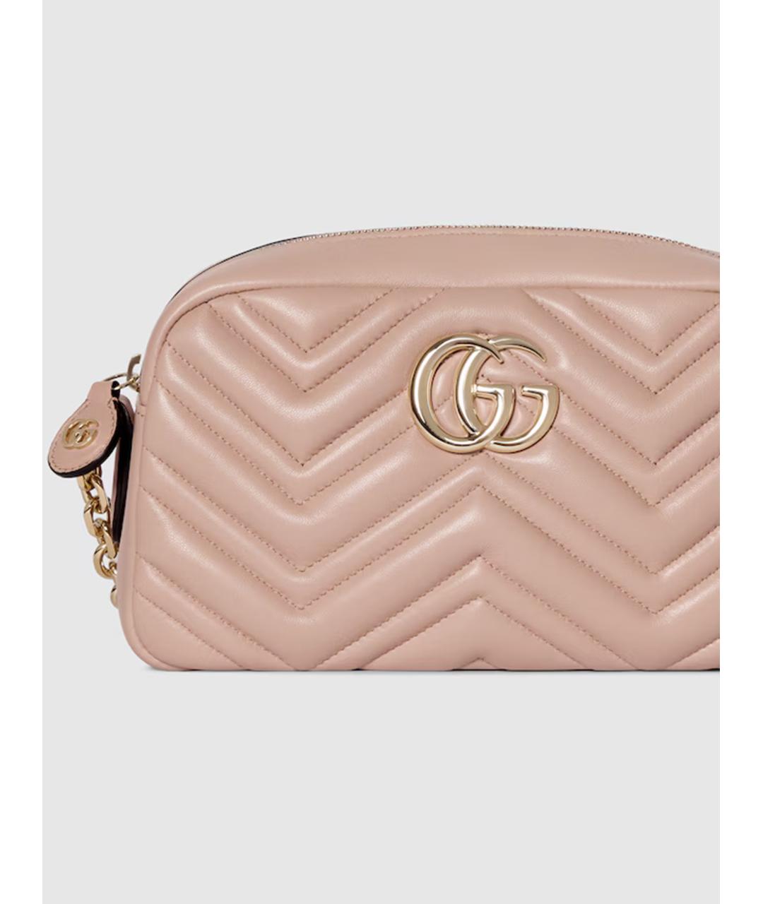 GUCCI Розовая кожаная сумка через плечо, фото 2