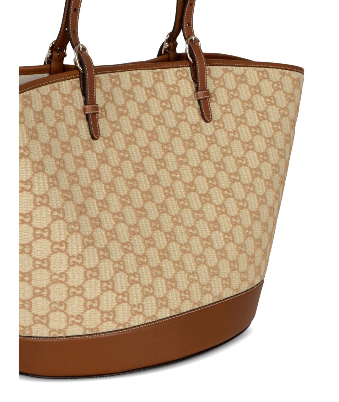 GUCCI Бежевая сумка тоут, фото 4