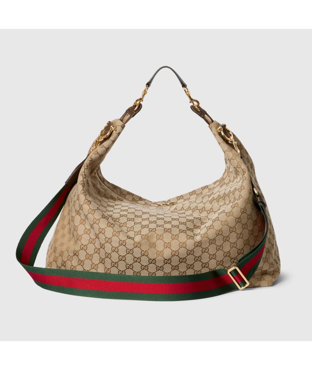 GUCCI Бежевая тканевая сумка на плечо, фото 4