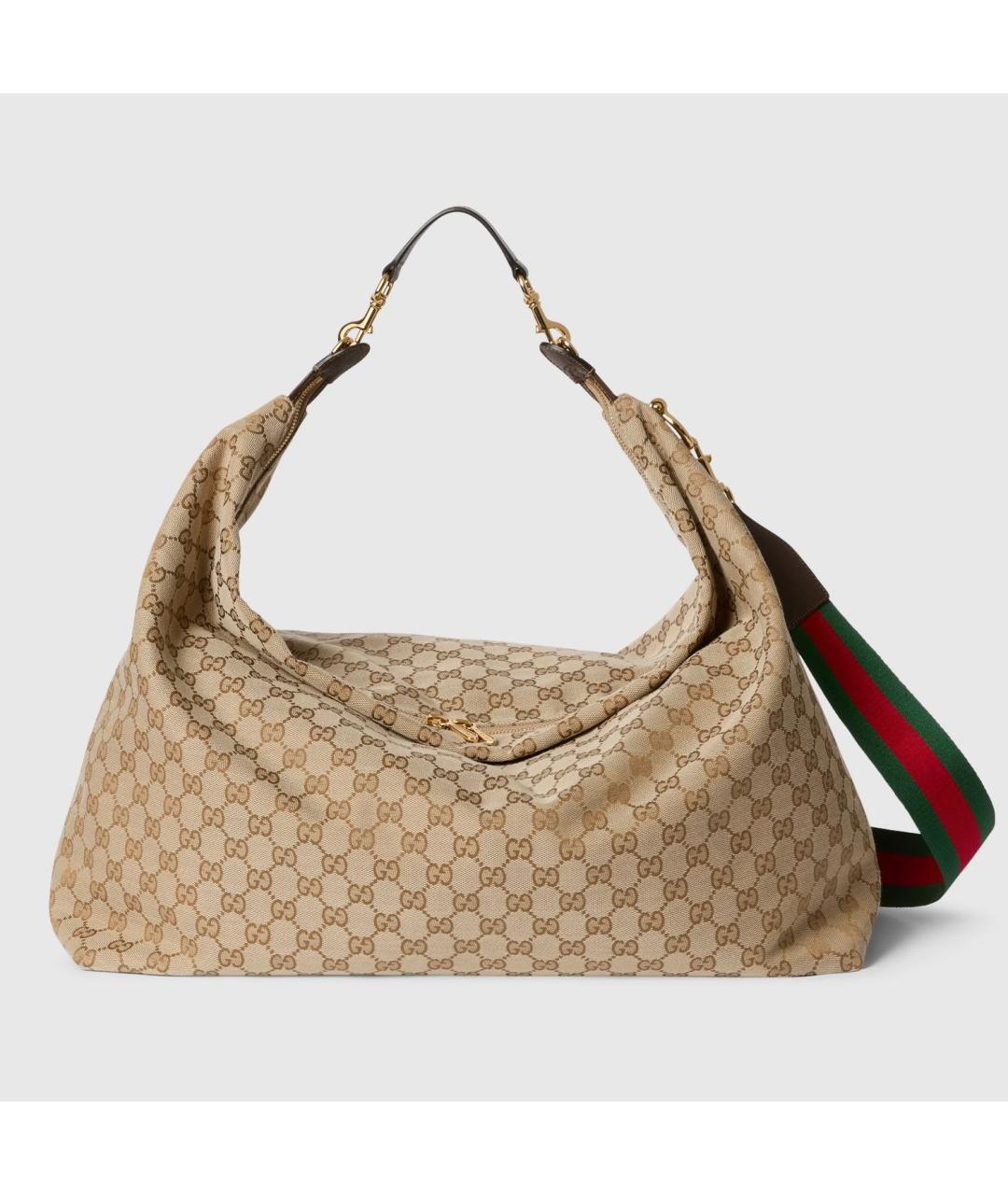 GUCCI Бежевая тканевая сумка на плечо, фото 6