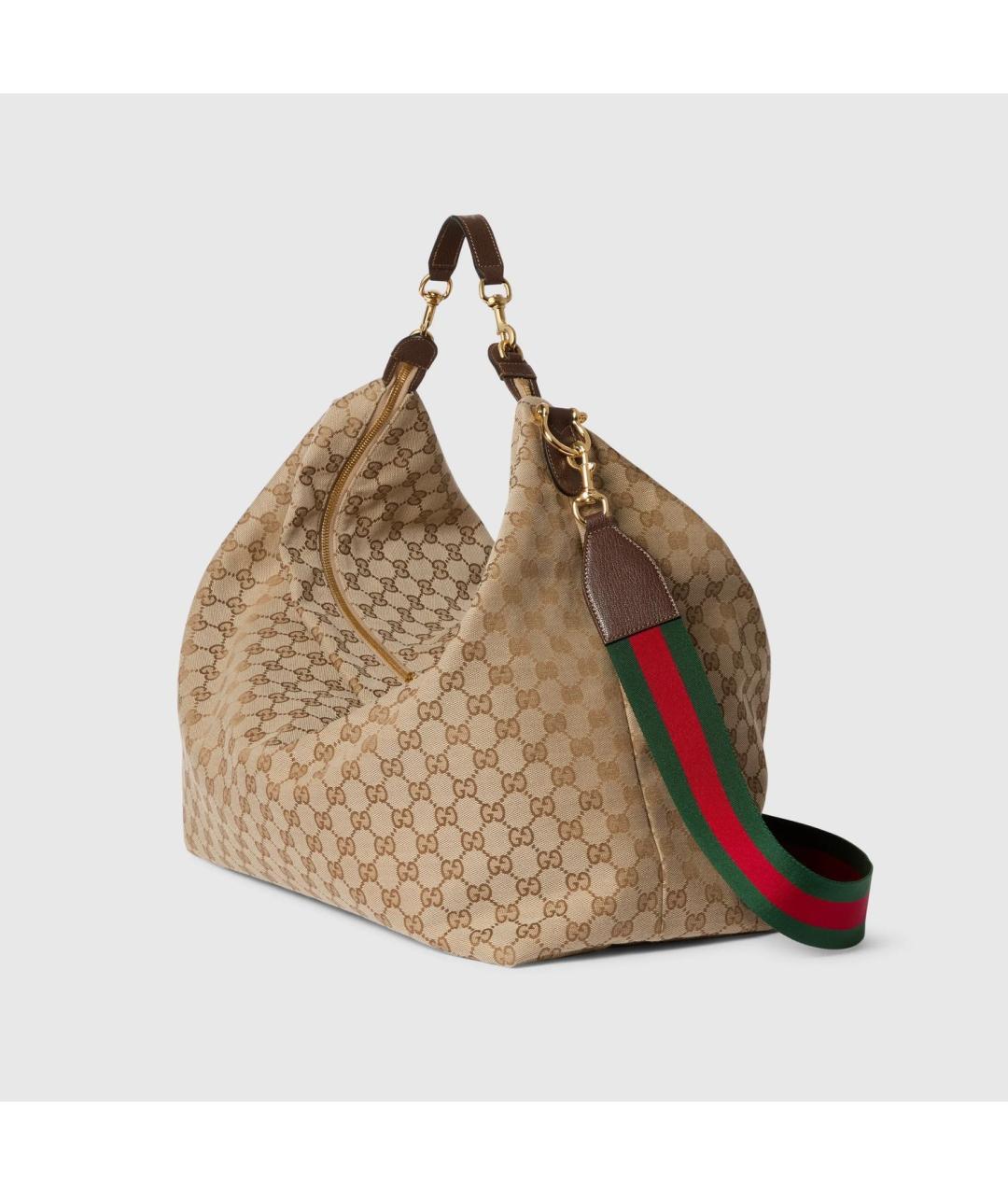 GUCCI Бежевая тканевая сумка на плечо, фото 2
