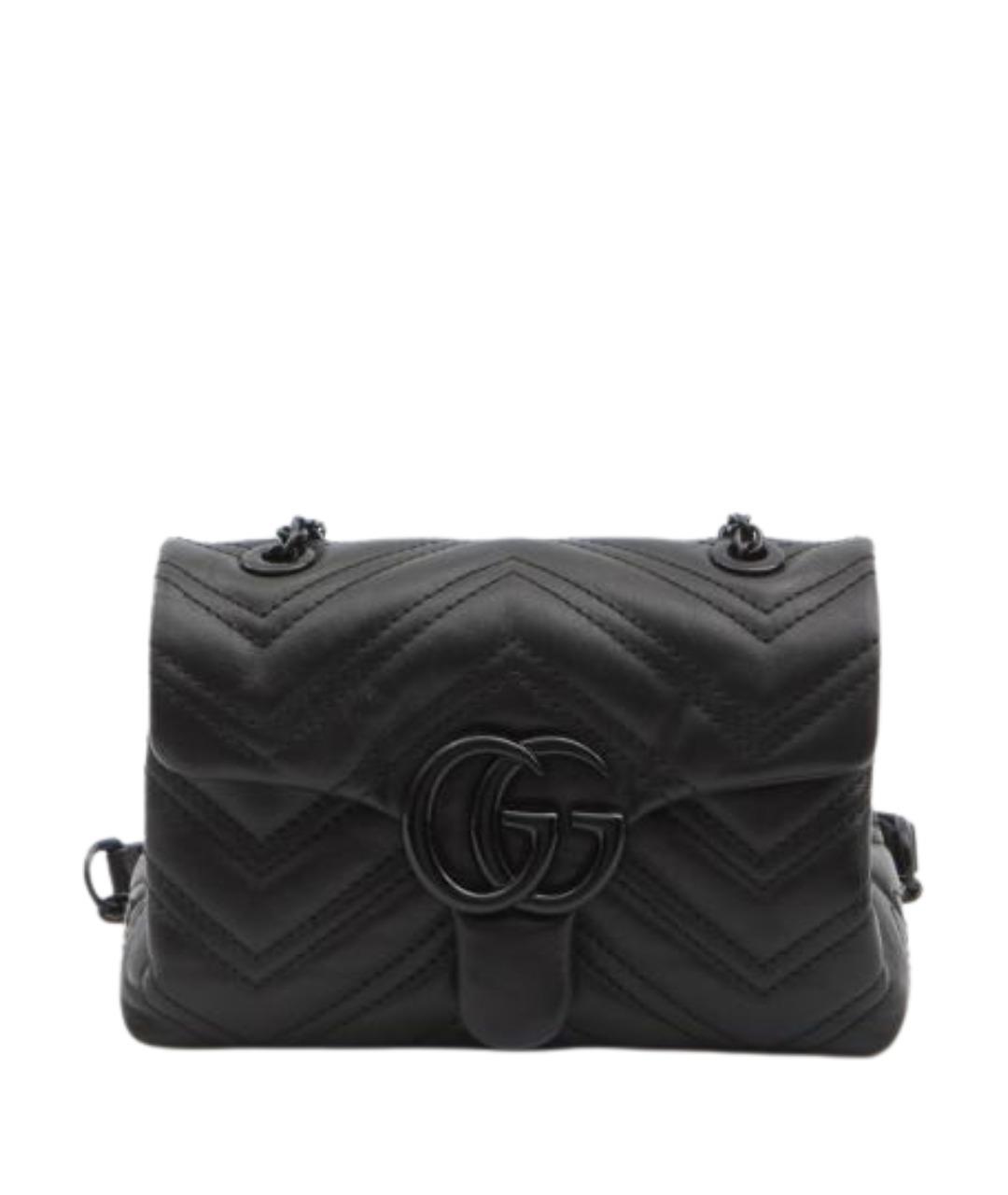 GUCCI Черная кожаная сумка тоут, фото 1