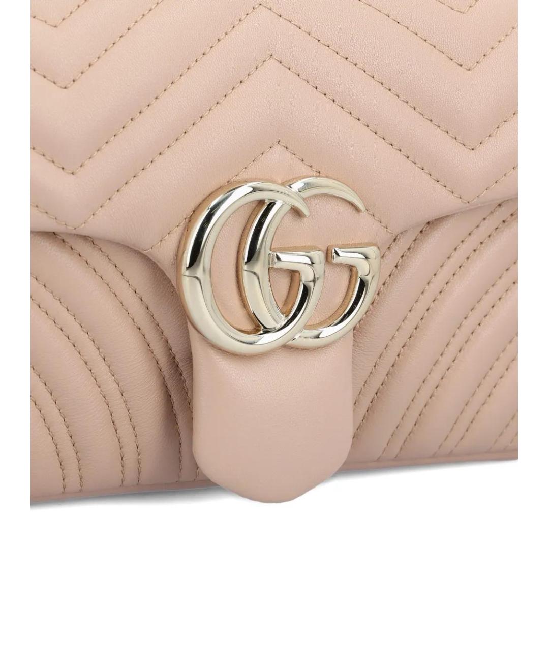 GUCCI Бежевая кожаная сумка через плечо, фото 4