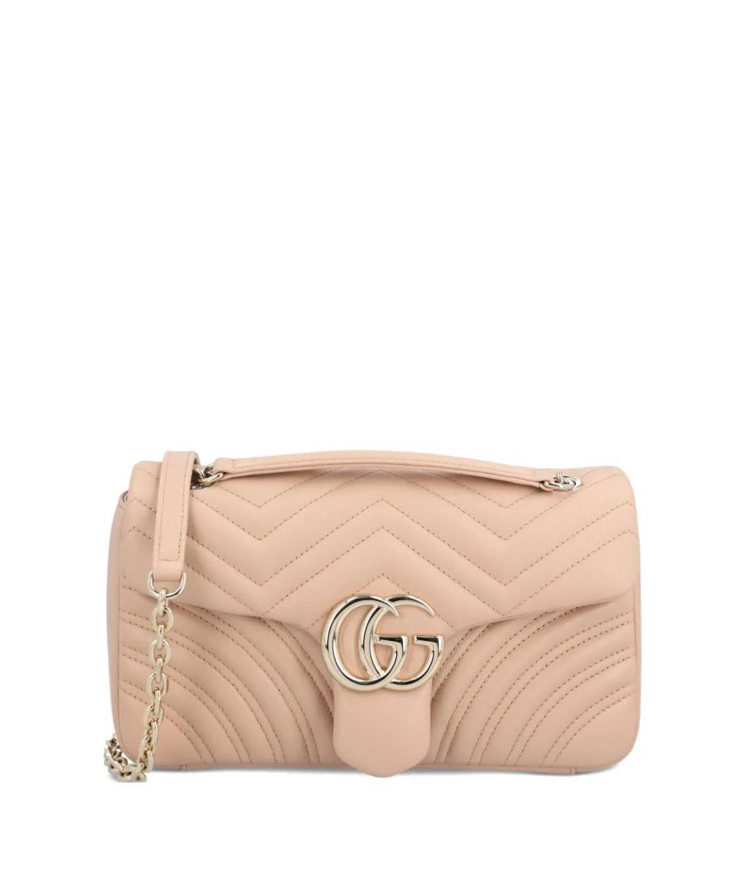 GUCCI Бежевая кожаная сумка через плечо, фото 1