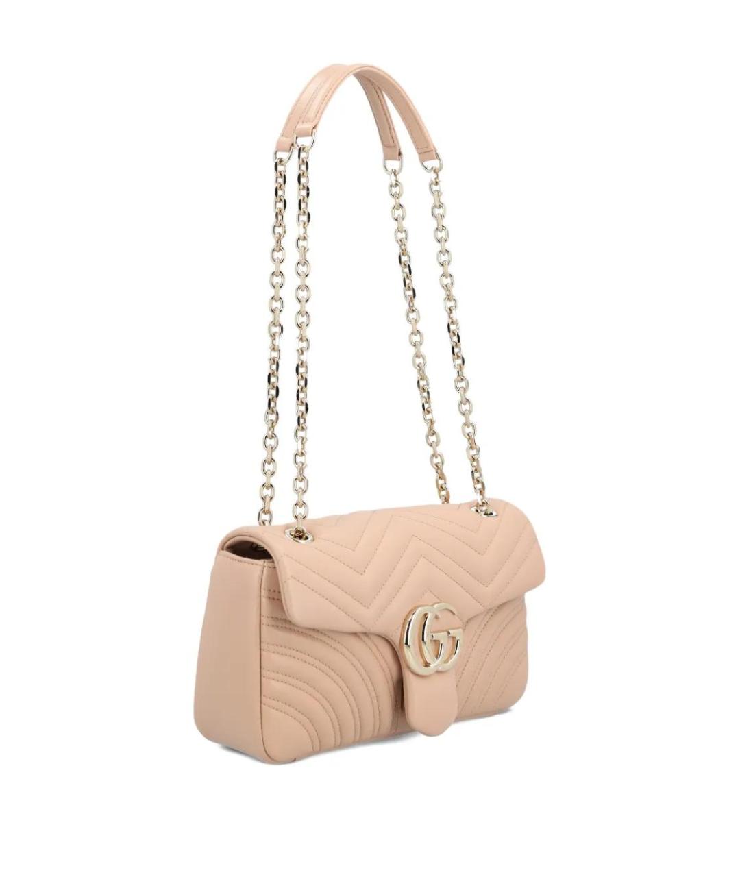 GUCCI Бежевая кожаная сумка через плечо, фото 3