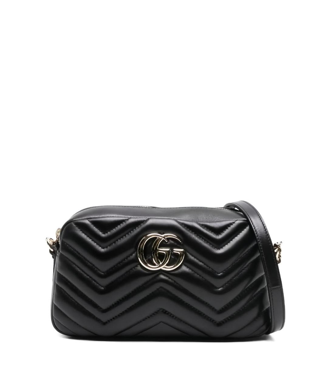 GUCCI Черная кожаная сумка через плечо, фото 4