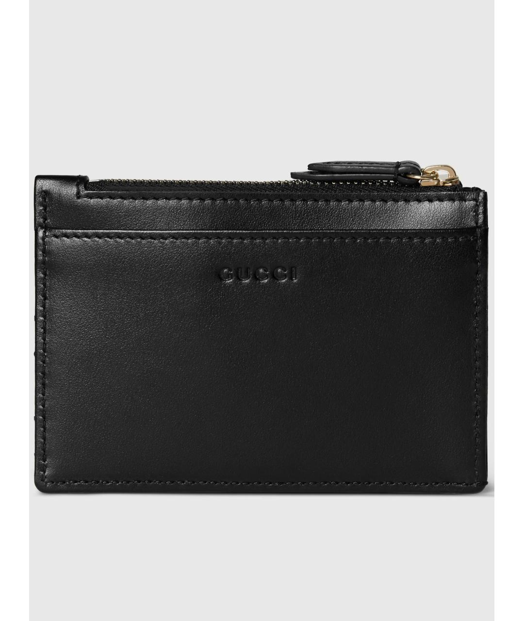 GUCCI Черный кожаный кардхолдер, фото 5