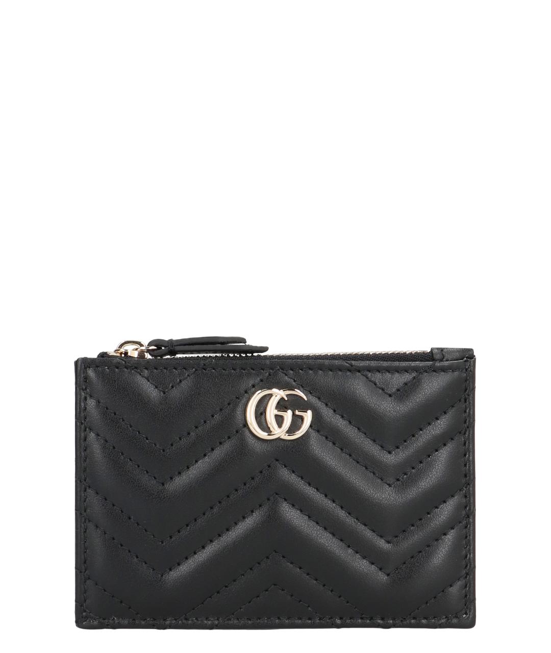 GUCCI Черный кожаный кардхолдер, фото 1