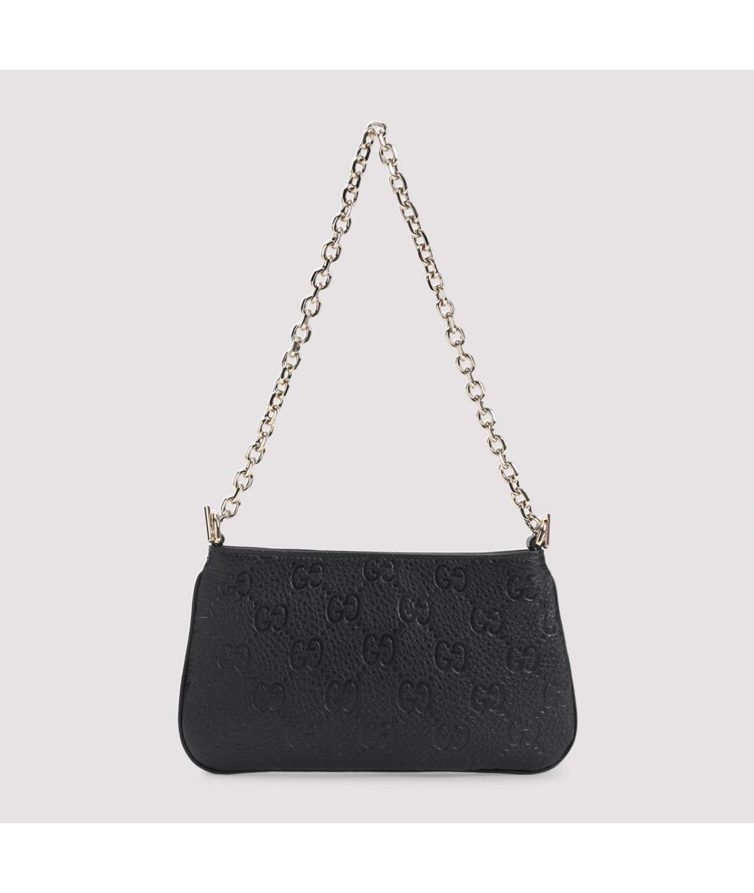 GUCCI Черная кожаная сумка через плечо, фото 3