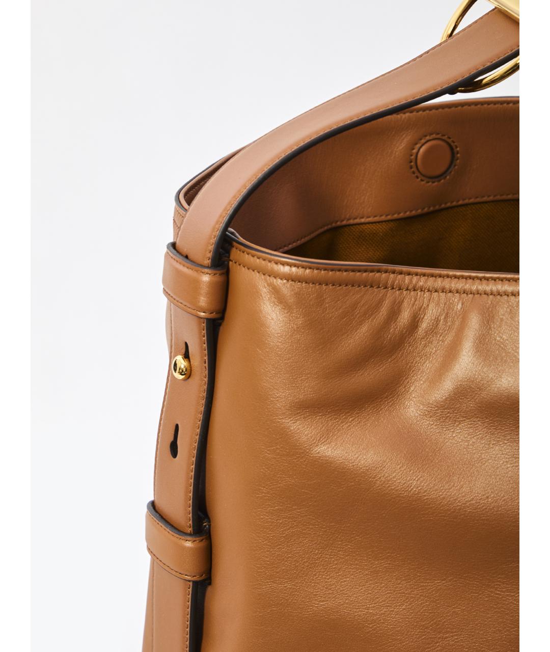 GUCCI Коричневая кожаная сумка тоут, фото 4