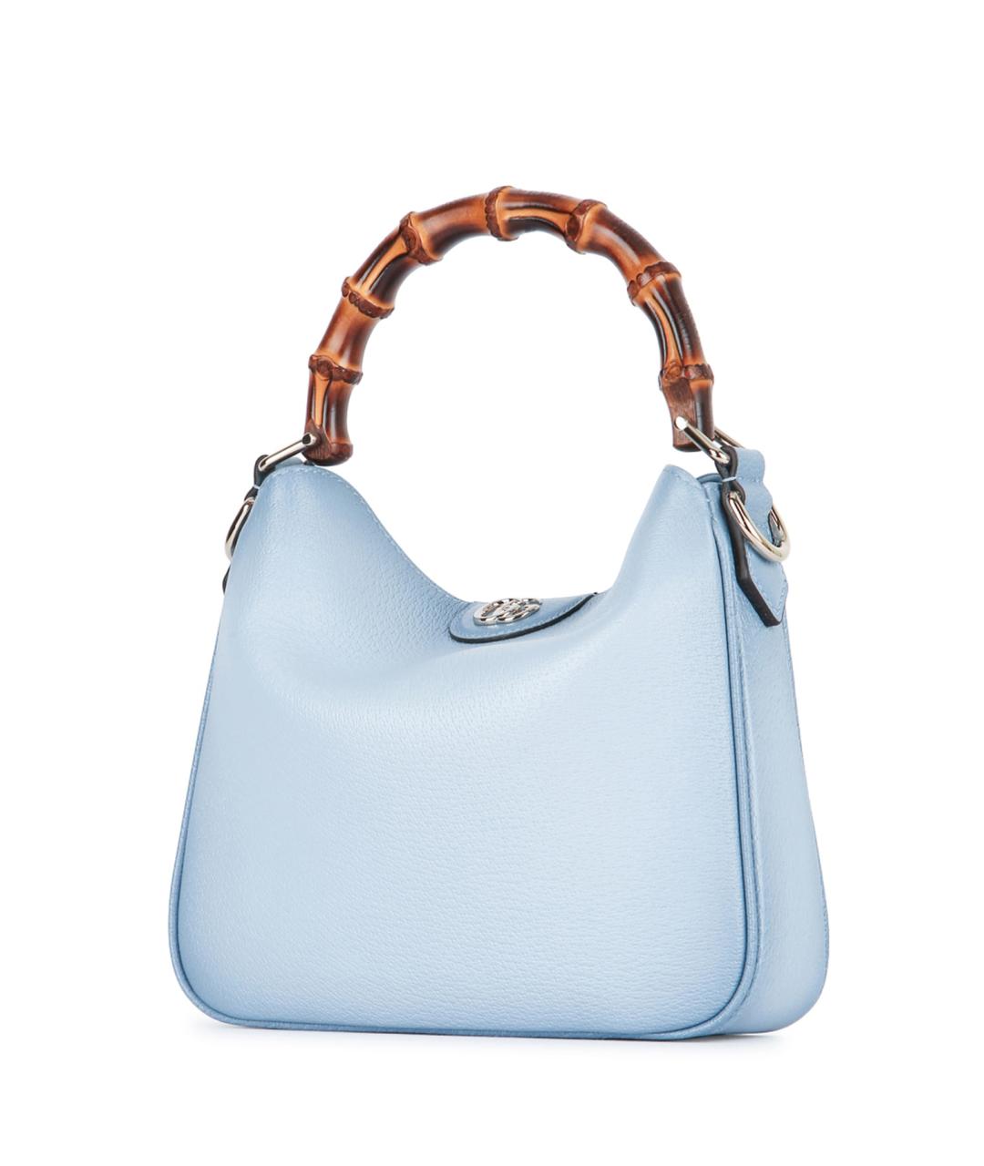 GUCCI Голубая кожаная сумка тоут, фото 2