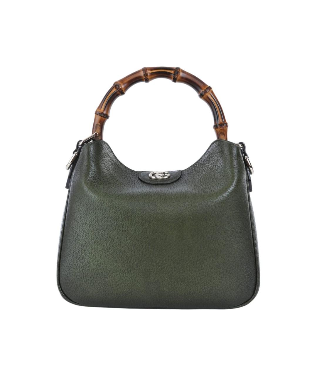 GUCCI Зеленая кожаная сумка тоут, фото 1