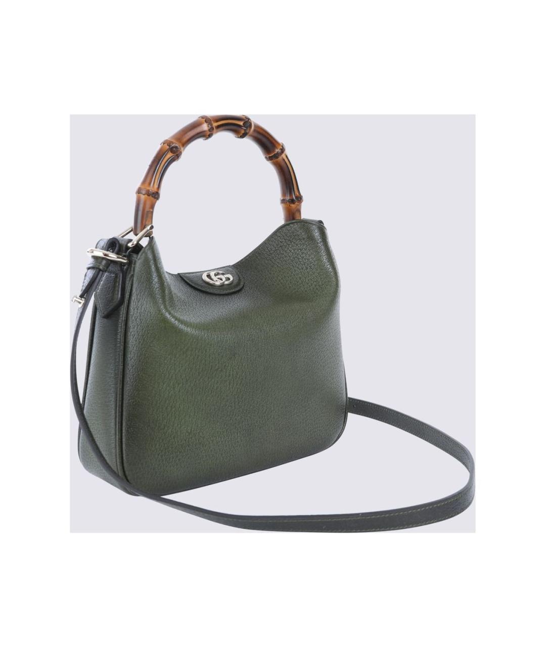 GUCCI Зеленая кожаная сумка тоут, фото 2