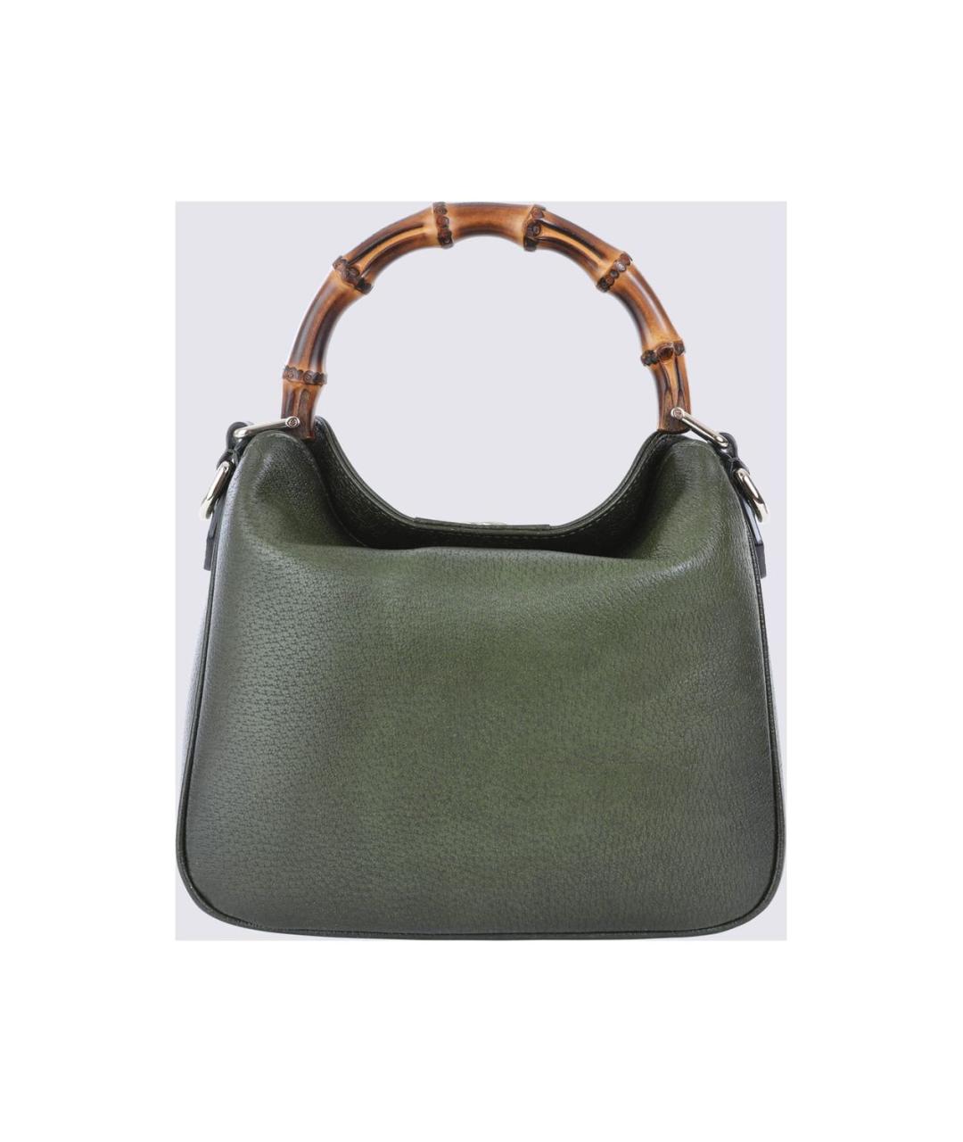 GUCCI Зеленая кожаная сумка тоут, фото 3