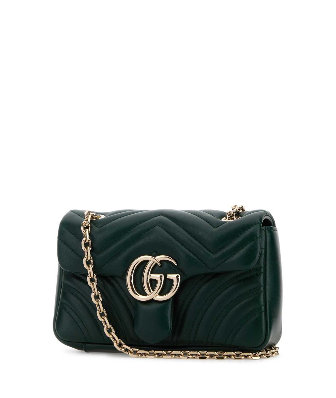 GUCCI Зеленая кожаная сумка с короткими ручками, фото 2