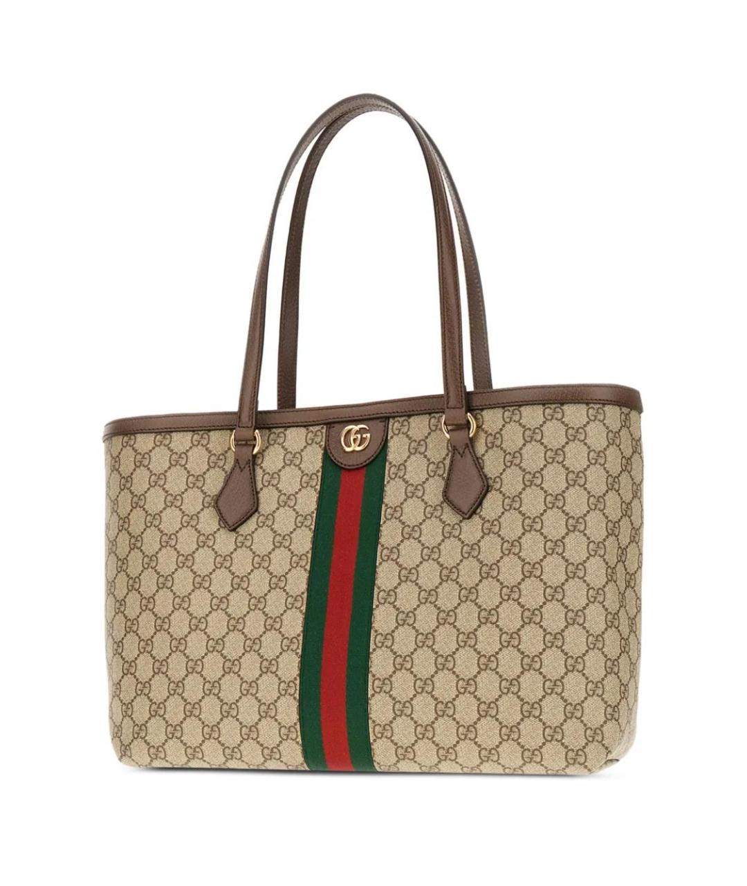 GUCCI Бежевая сумка тоут из канвы, фото 3