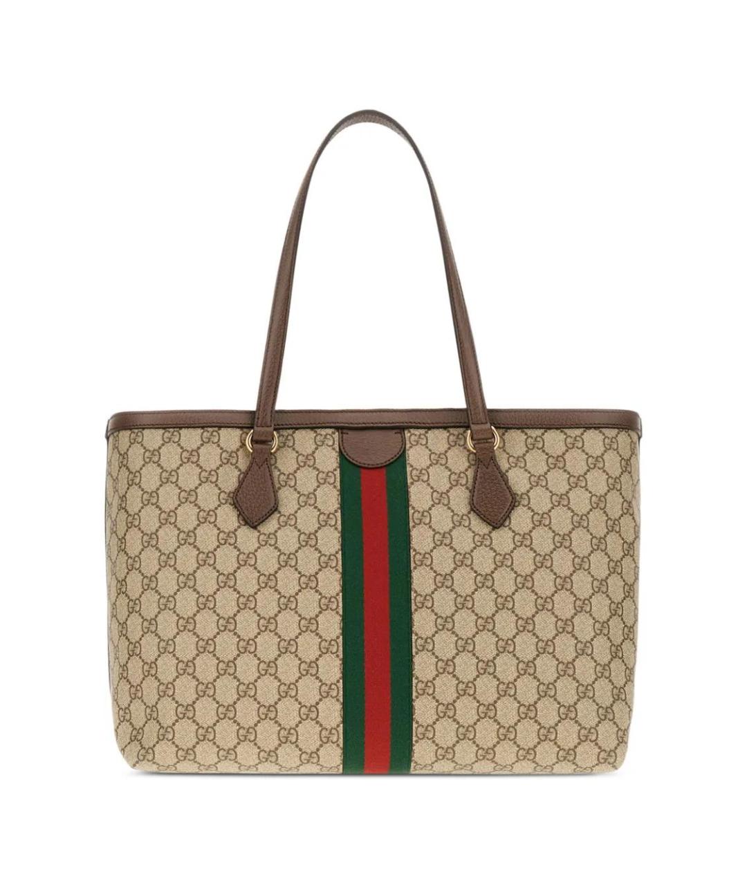 GUCCI Бежевая сумка тоут из канвы, фото 2