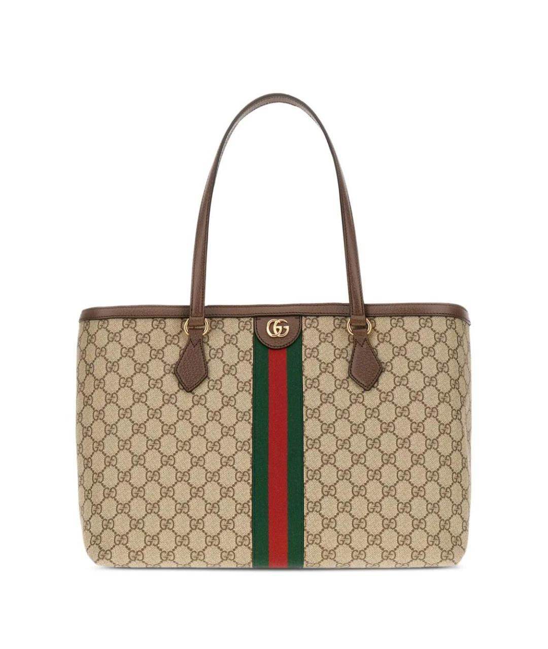 GUCCI Бежевая сумка тоут из канвы, фото 1