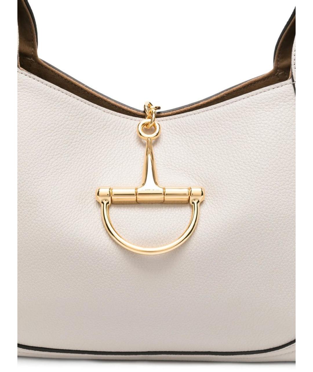 GUCCI Белая кожаная сумка тоут, фото 3