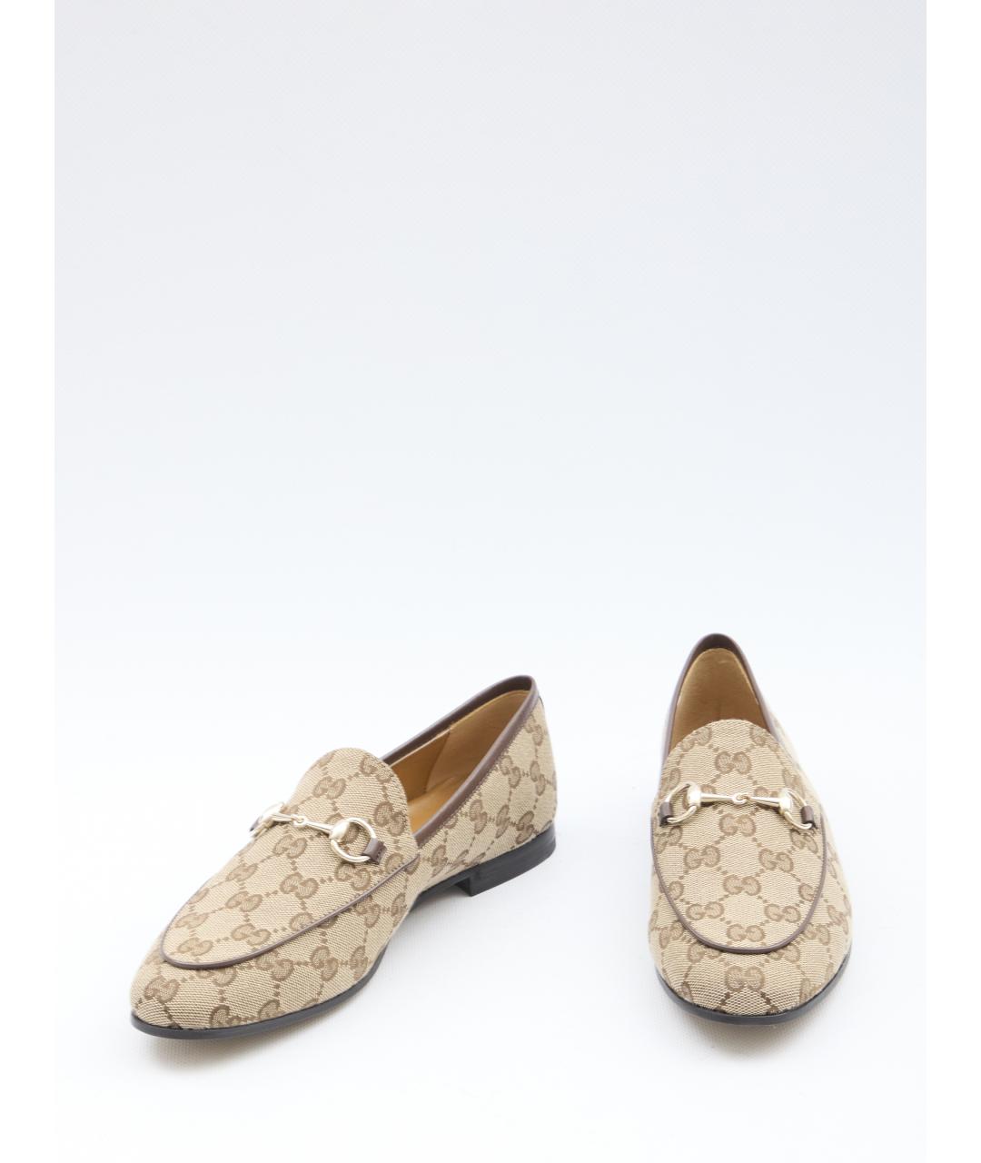 GUCCI Бежевые лоферы, фото 5