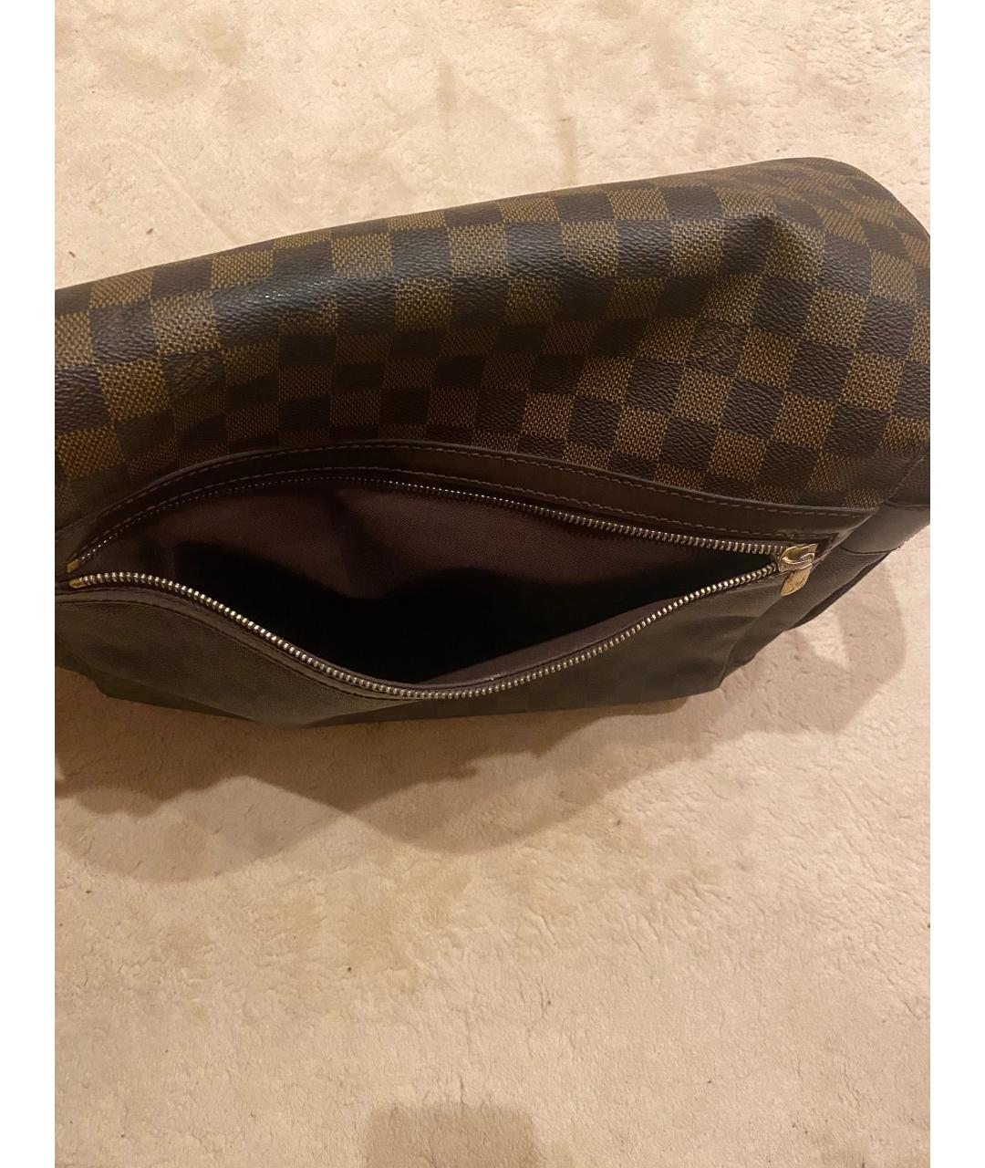 LOUIS VUITTON Коричневая кожаная сумка на плечо, фото 3