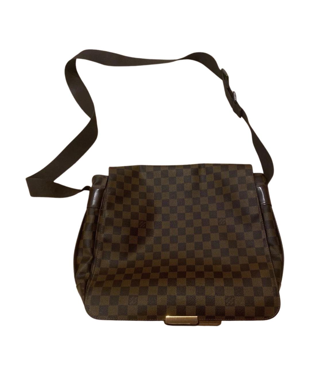LOUIS VUITTON Коричневая кожаная сумка на плечо, фото 1