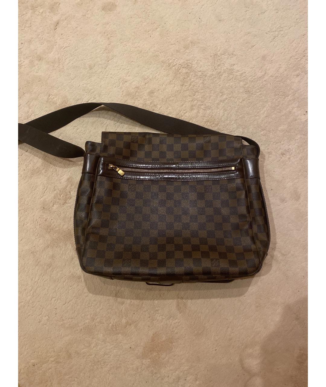 LOUIS VUITTON Коричневая кожаная сумка на плечо, фото 2