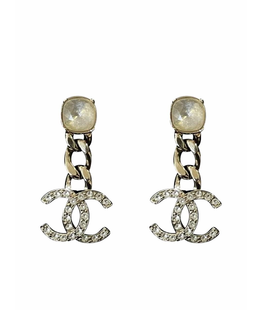 CHANEL Серебряные серьги, фото 1