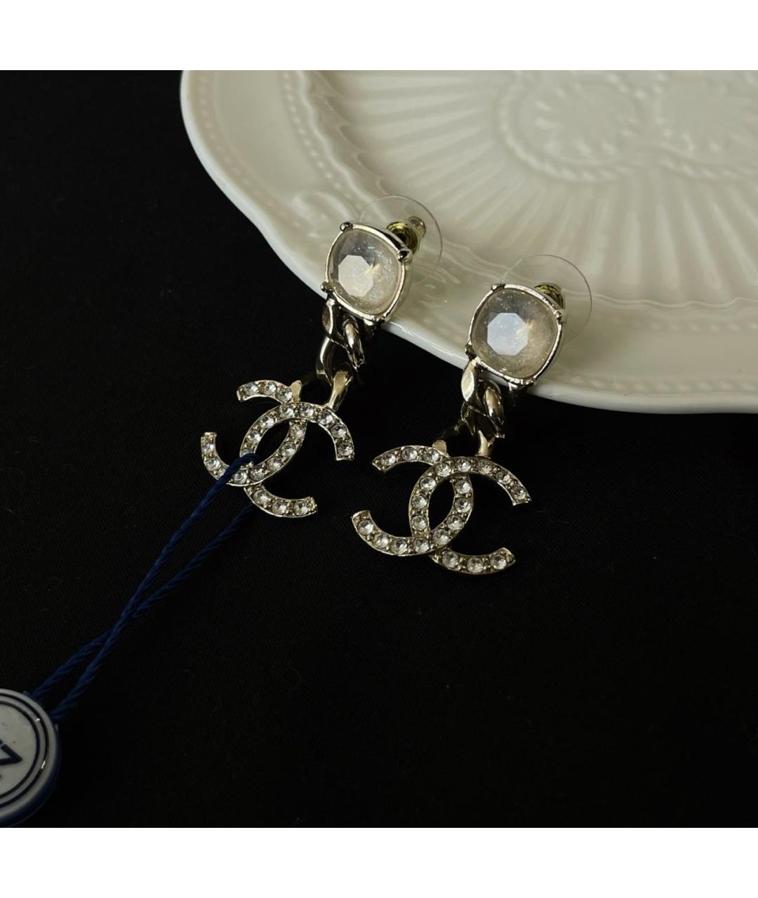 CHANEL Серебряные серьги, фото 2