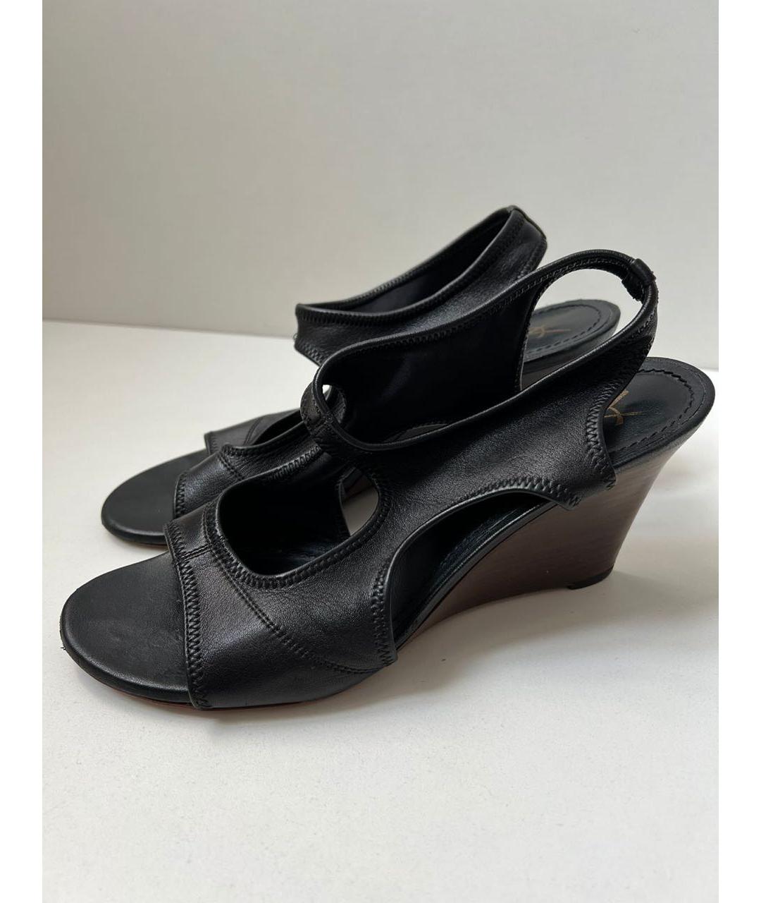 SAINT LAURENT Черные мюли, фото 2
