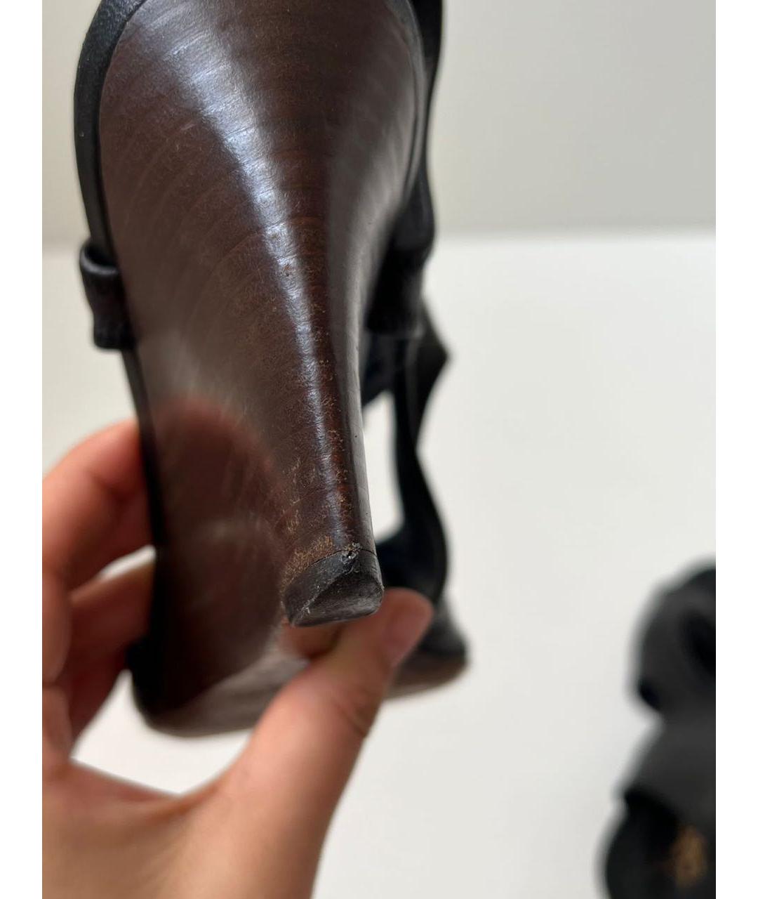 SAINT LAURENT Черные мюли, фото 7