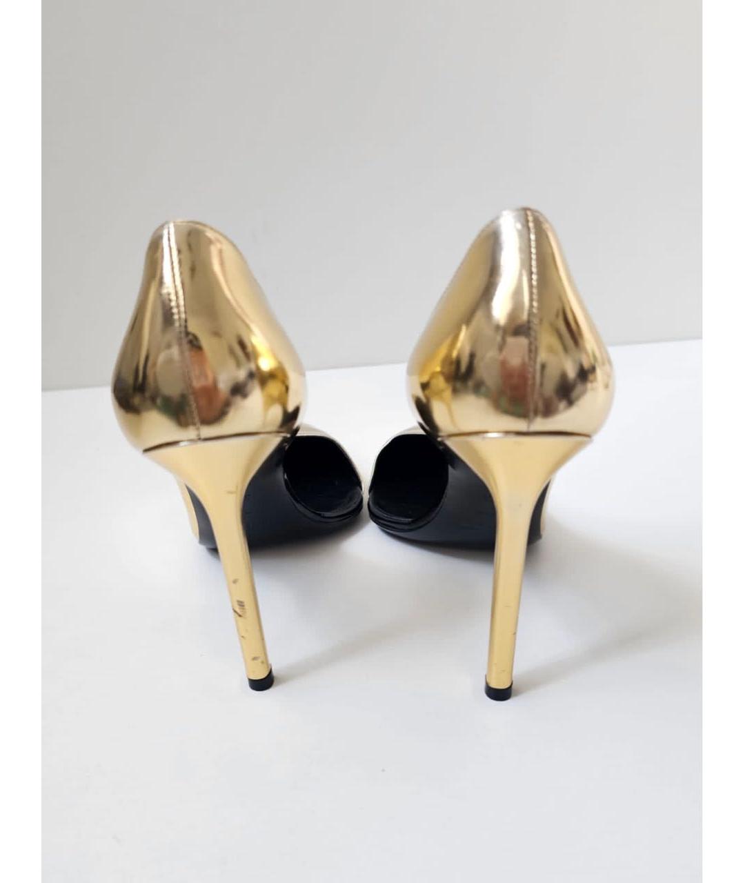 SAINT LAURENT Золотые туфли, фото 4