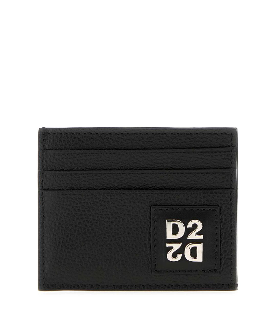 DSQUARED2 Черный кожаный кардхолдер, фото 3