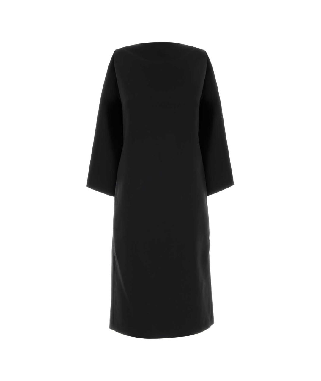 JIL SANDER Черное шерстяное повседневное платье, фото 1