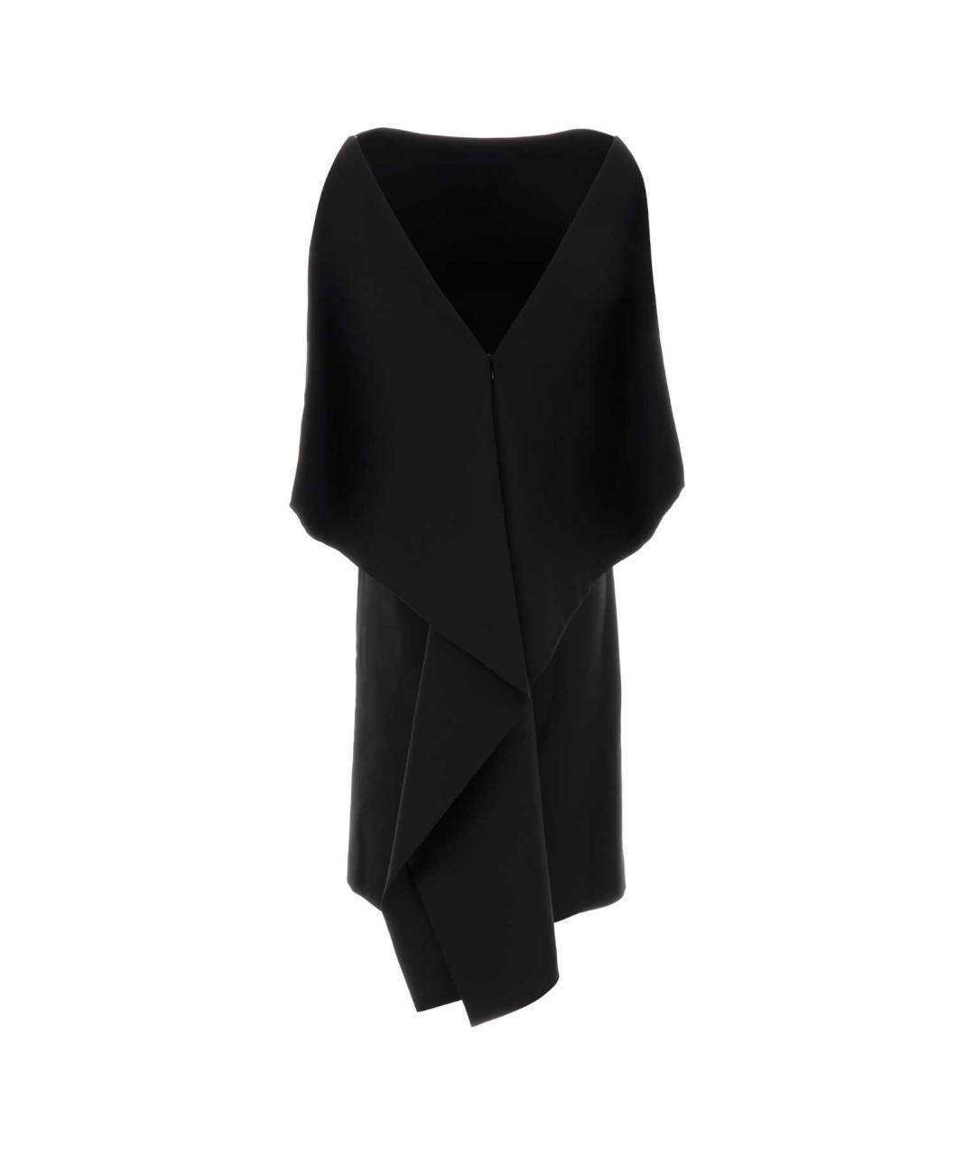 JIL SANDER Черное шерстяное повседневное платье, фото 2