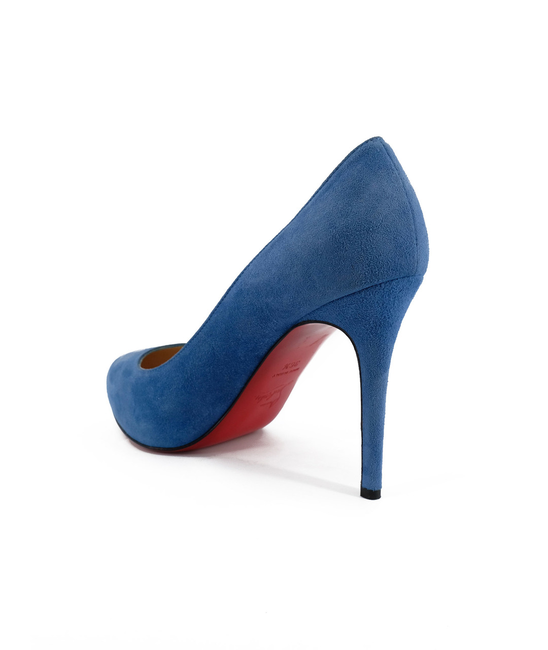 CHRISTIAN LOUBOUTIN Голубые замшевые туфли, фото 3