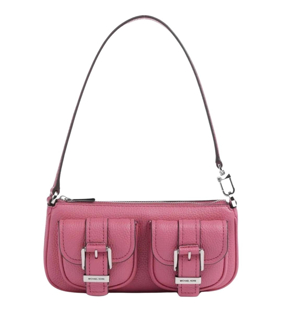 MICHAEL KORS Розовая кожаная сумка с короткими ручками, фото 1